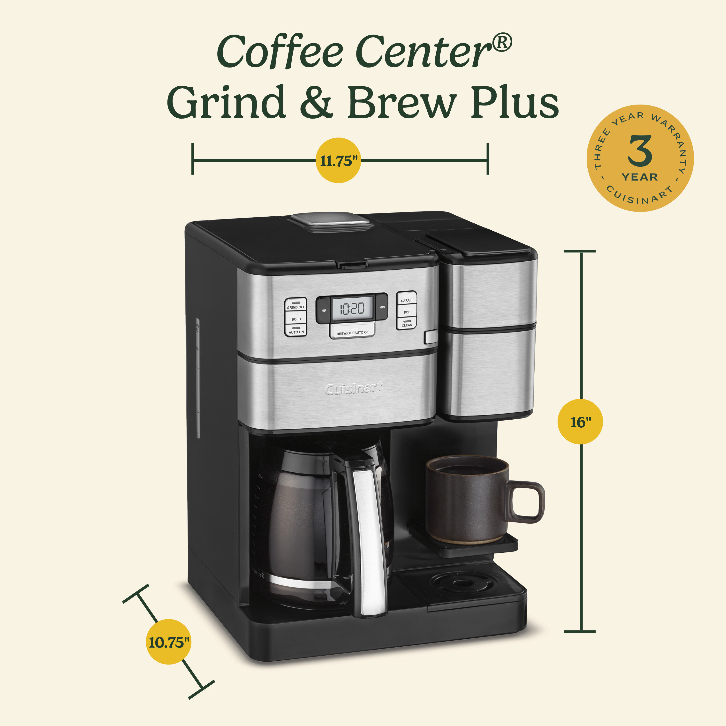 Coffee Center Grind & Brew Plus - Cuisinart