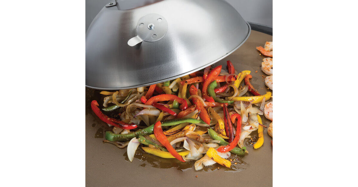 12.25" Stainless Steel BBQ Melting Dome with Steam Vent 4
