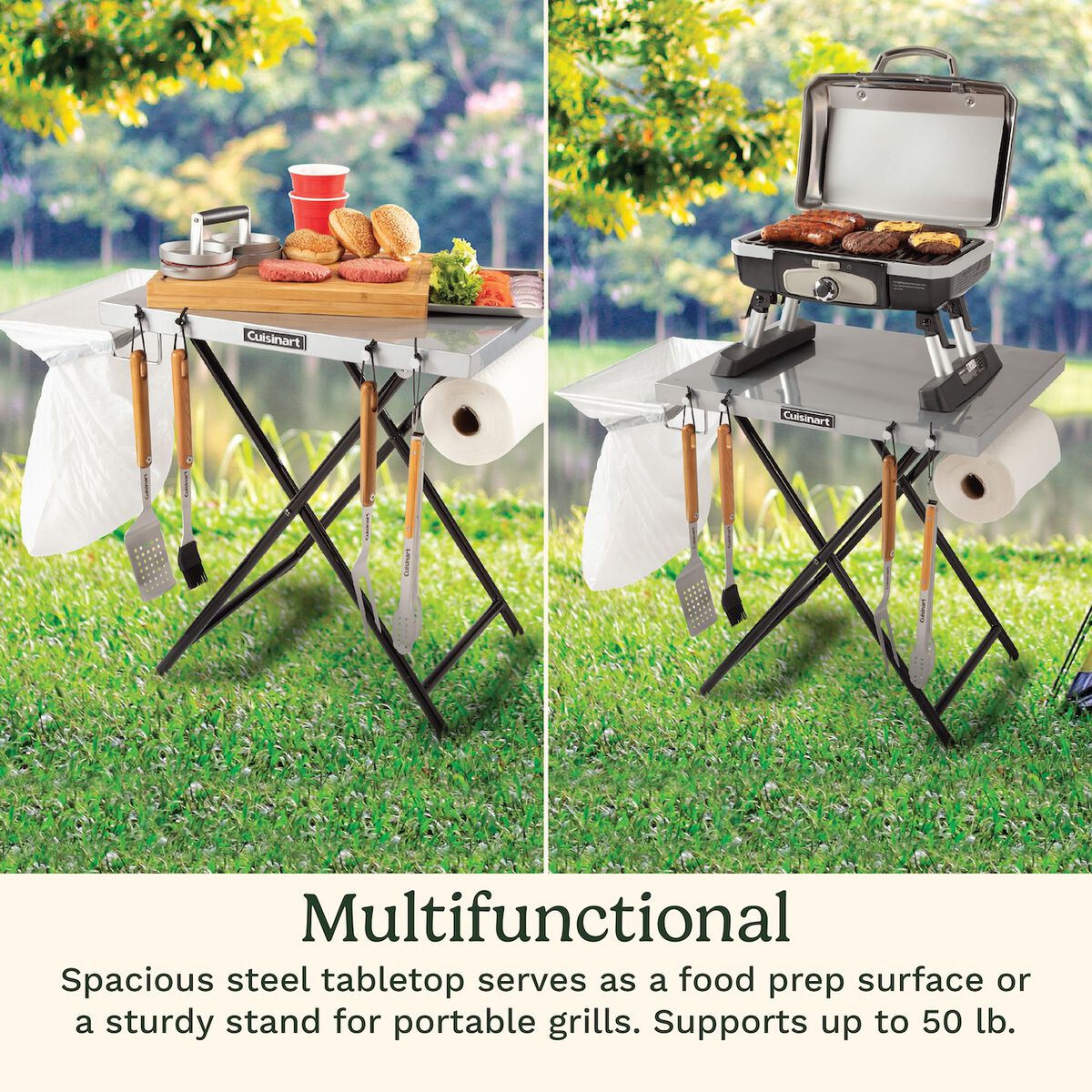 Fold 'n Go Prep Table & Grill Stand