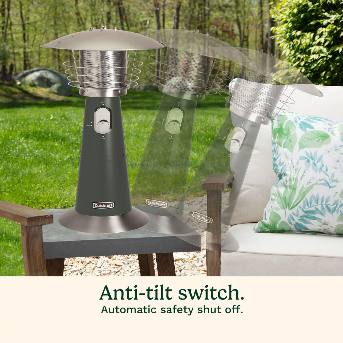 Portable Tabletop Patio Heater-Dk.Gray 5