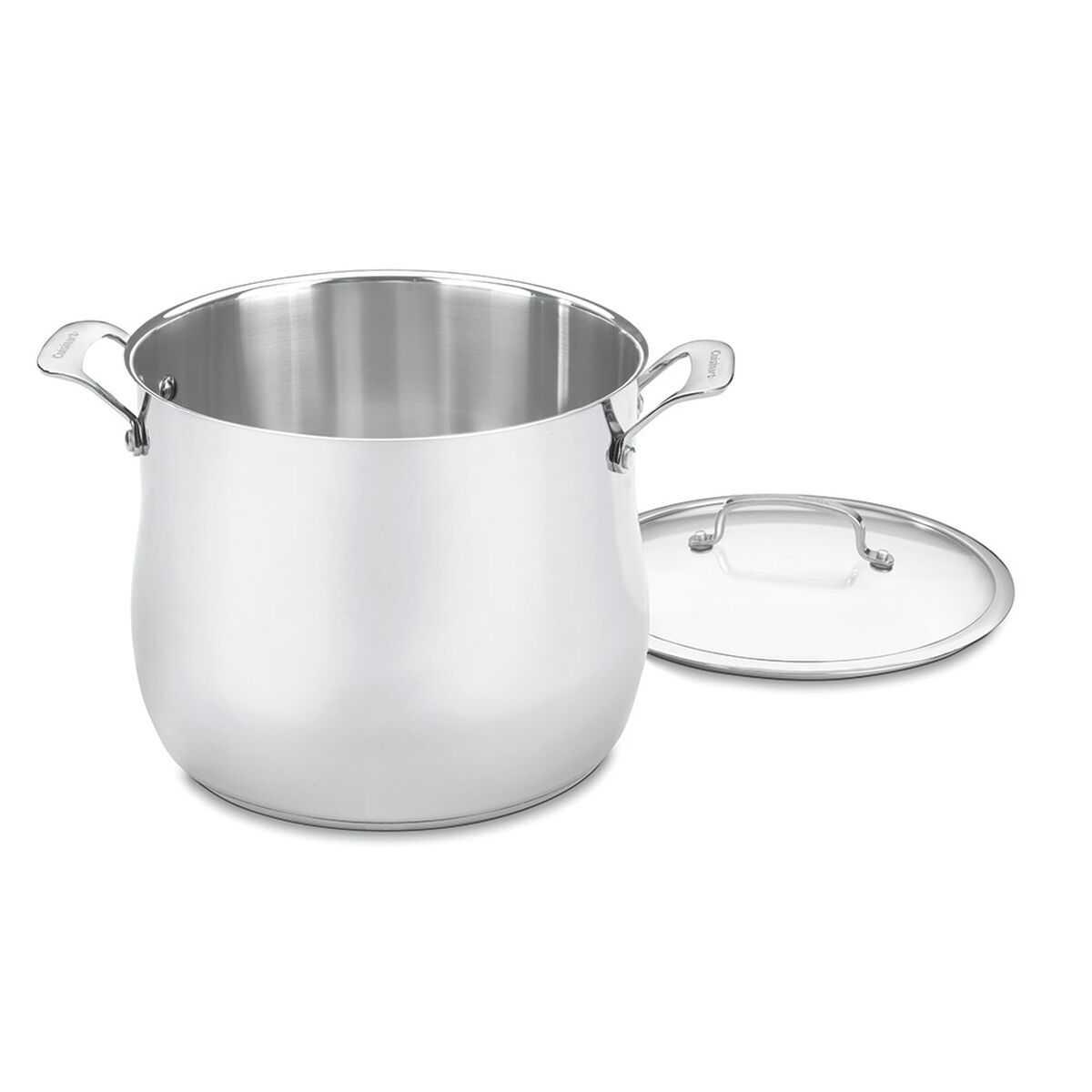 Contour&reg; Stainless 12" Qt. Stockpot with Cover 1