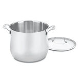 Contour&reg; Stainless 12" Qt. Stockpot with Cover 1