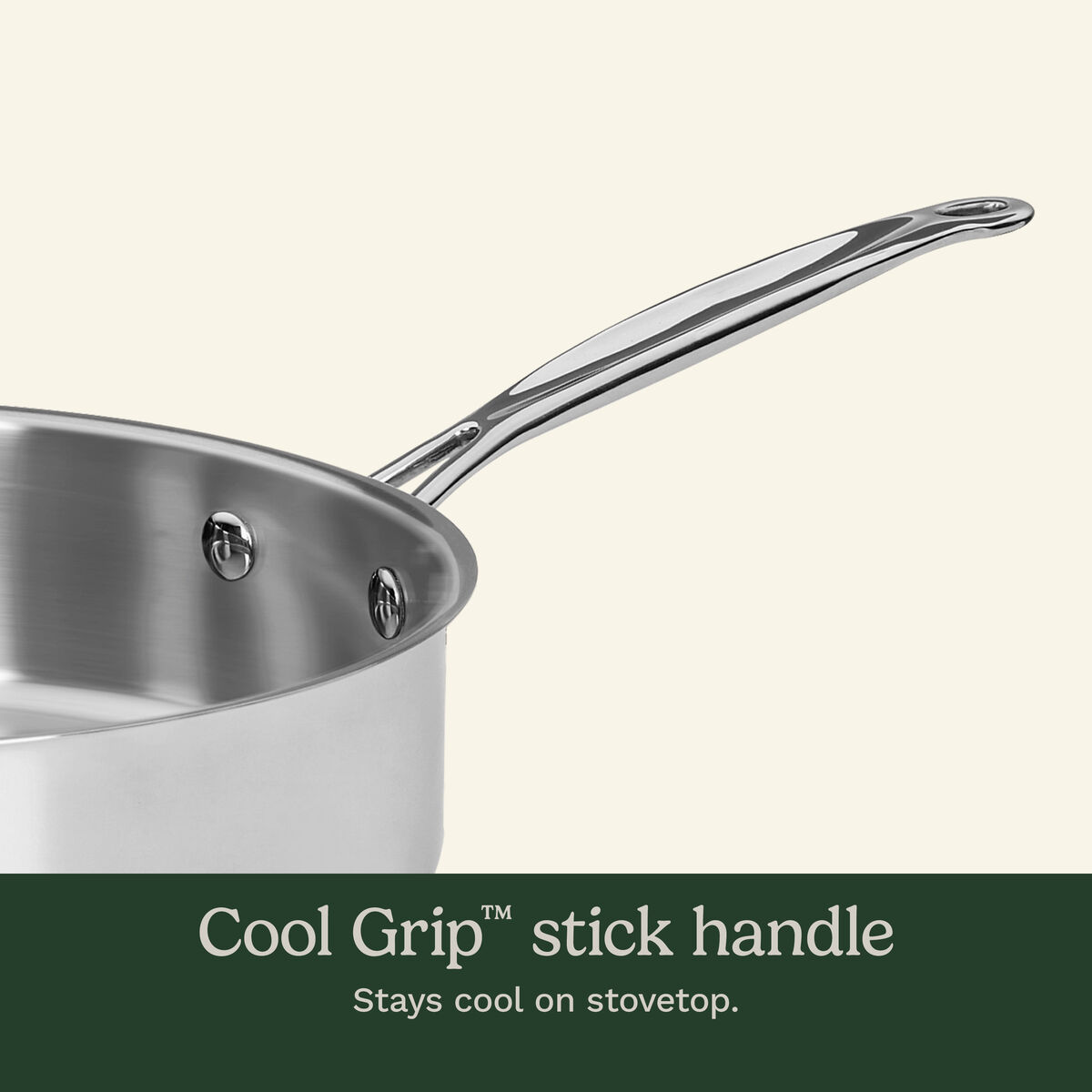 Chef's Classic&trade; Stainless 5.5 Quart Saut&eacute; Pan with Helper Handle & Cover 3