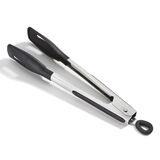9"  Squared Head Silicone Tongs 1