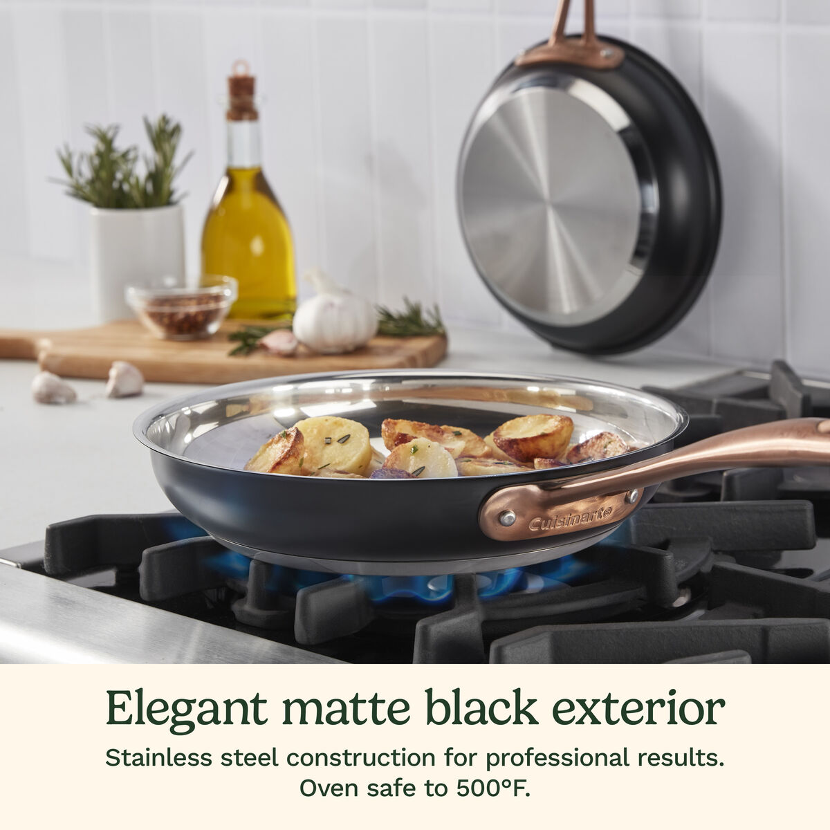Discontinued 2-Pack Matte Black Elegance Skillet Set (8&rdquo; & 10&rdquo;) 5