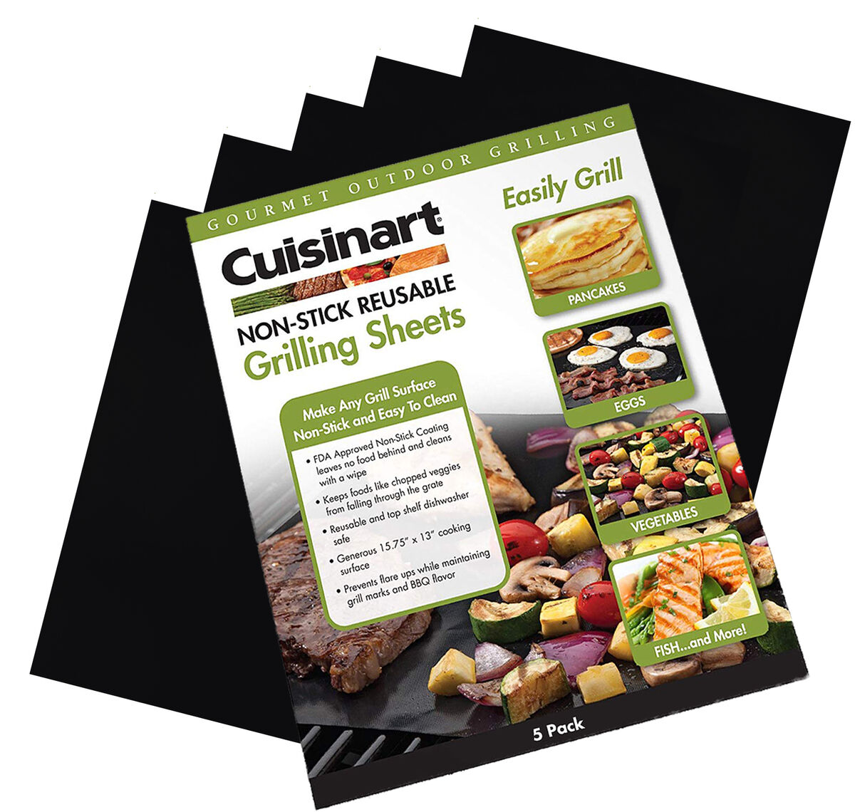 Non-Stick Reusable Grilling Sheets (5-Pack) 1
