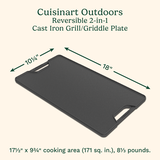 Reversible 2-in-1 Cast Iron Grill/Griddle Plate 2