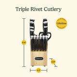 Triple Rivet 15 Piece Cutlery Set With Block 7