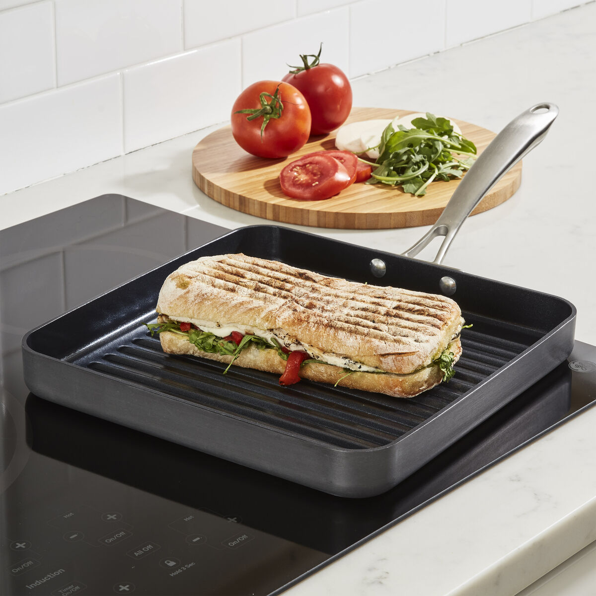 Discontinued GreenGourmet&reg; Hard Anodized 11" Grill Pan 1