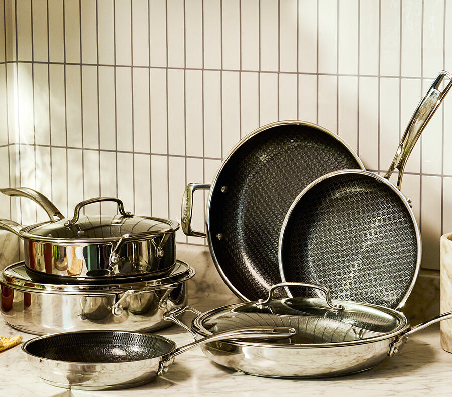 Cuisinart ステンレス鍋 フライパン 6点セット 6-Pc FusionPlus Skillet Set with Lids - Cuisinart