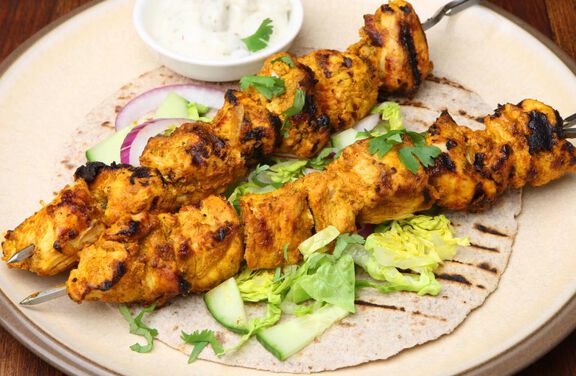 Curried Chicken Skewers