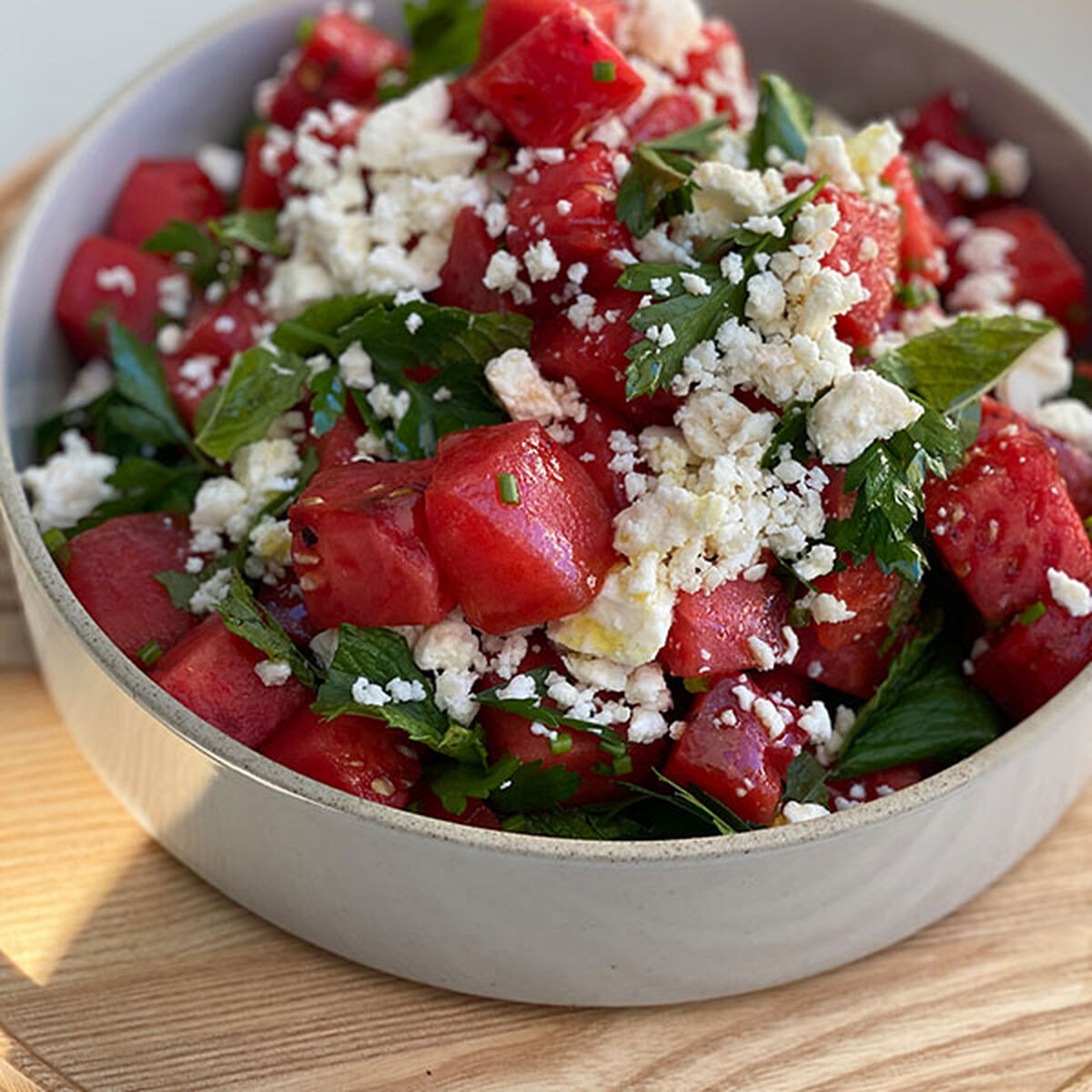 Grilled Watermelon Mint Salad-4