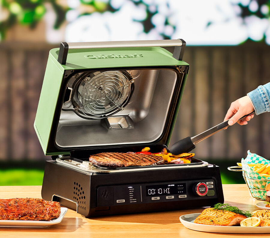 Cuisinart ホットプレート スチーム機能 Flavorboost™ 8-in-1 Outdoor Electric Grill – Cuisinart