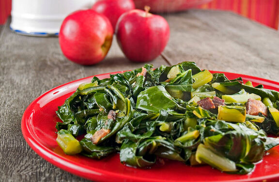 Cider-Braised Greens