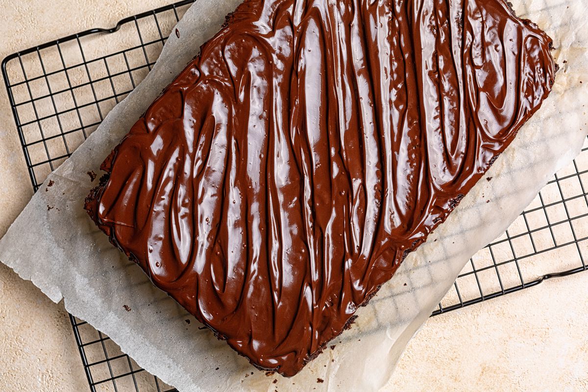 Yellow Buttermilk Sheet Cake with Fluffy Chocolate Frosting-1