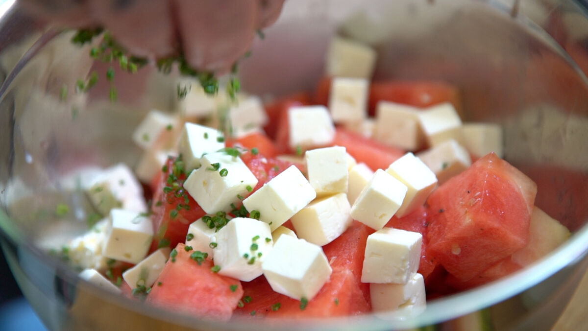 Grilled Watermelon Mint Salad-3