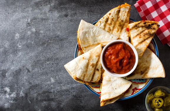Shrimp and Vegetable Quesadillas