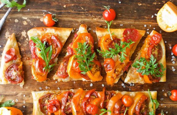 Caramelized Onion and Two-Tomato Tart