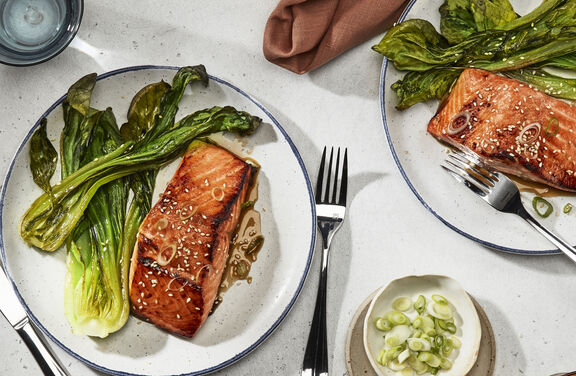 Soy-Glazed Salmon with Bok Choy