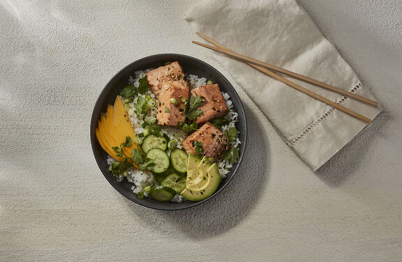 Sushi Rice Salmon Bowl