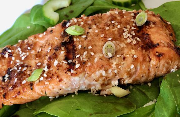 Quinoa Bowl with Salmon Teriyaki