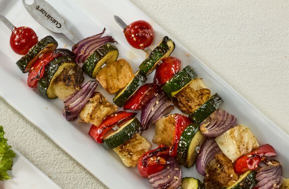 Grilled Haloumi Kebabs