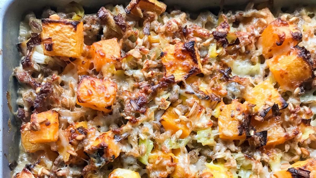 Butternut Squash and Farro Casserole-1