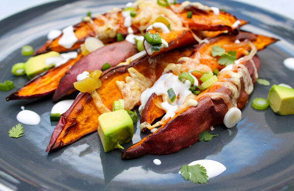 Loaded Sweet Potato Wedges