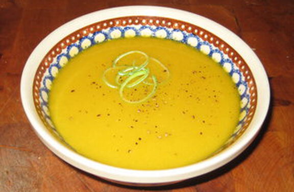 Butternut Squash Soup with Leeks