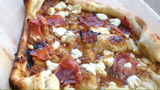 Fig, Prosciutto, and Goat Cheese Pizza Topped with Arugula-1