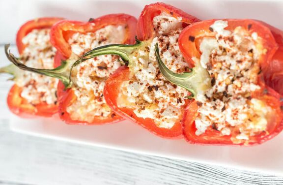 Roasted Stuffed Peppers - Exact Heat Toaster Oven