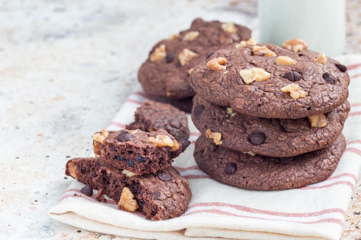 Double Chocolate Walnut Brownie Drops - 2 Dozen-1