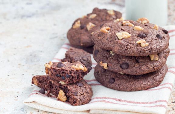 Double Chocolate Walnut Brownie Drops - 2 Dozen