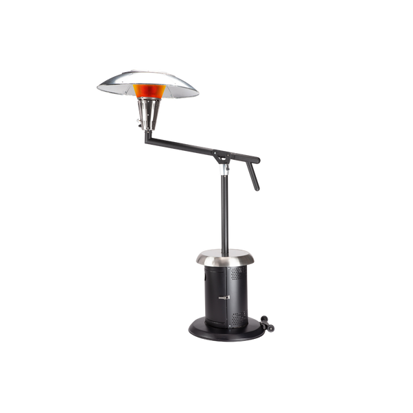 Patio heater with heat showing