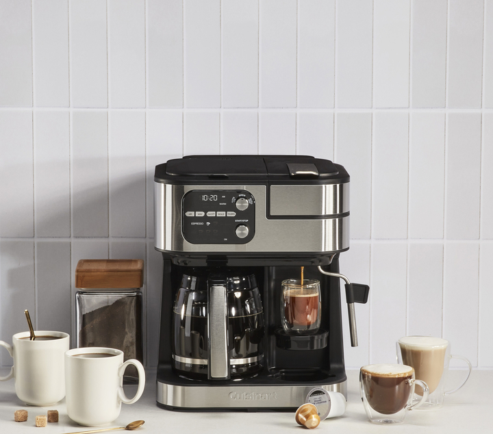 coffeemaker with iced coffee poured