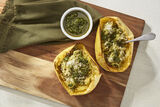 Spaghetti Squash with Pesto and Breadcrumbs-1