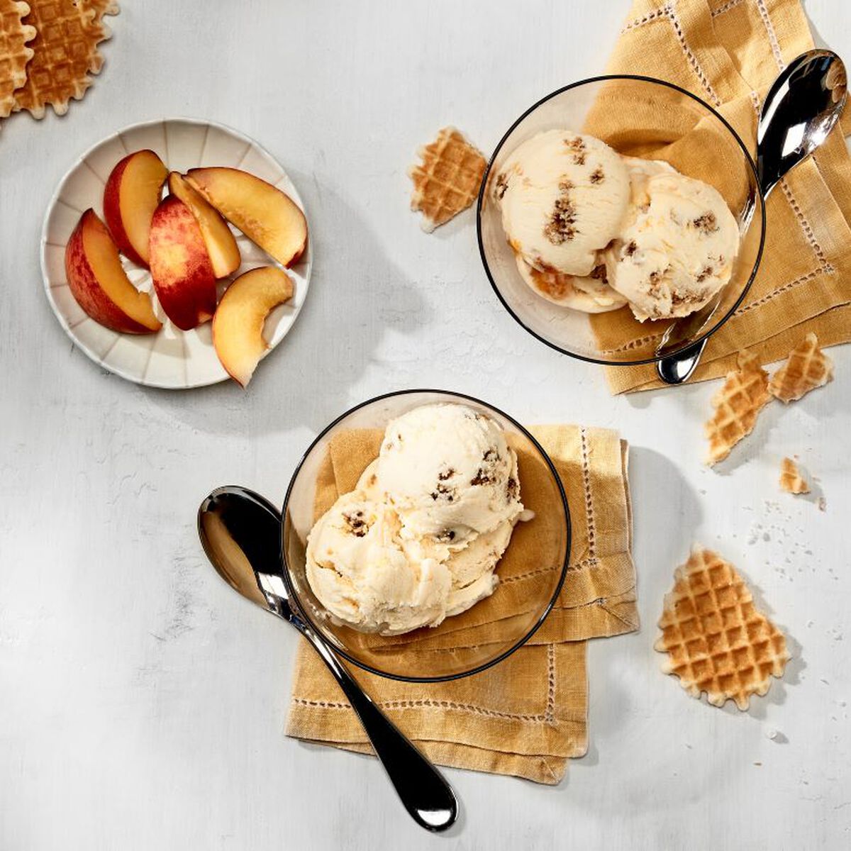Peaches and Cinnamon Streusel Oat Milk Ice Cream-1
