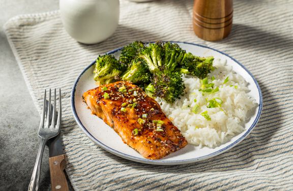 Chili Crisp Salmon with Broccoli