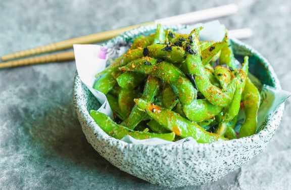 Edamame with Chili Crunch Oil