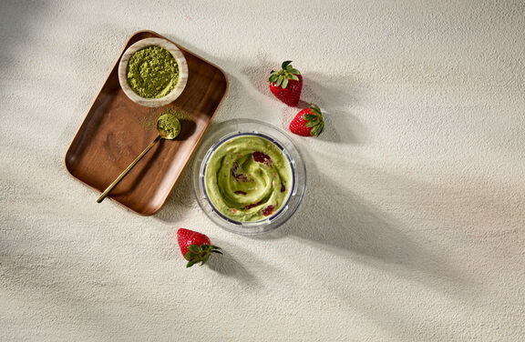 Strawberry-Matcha Ice Cream