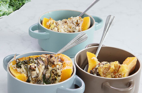 Whole Smoked Stuffed Squash