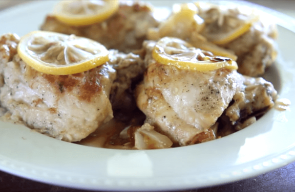 Lemon Chicken with Rosemary - Electric Skillet