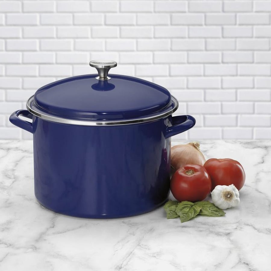 Chef Classic Enamel on Steel Cookware 10 Quart Stockpot with Cover