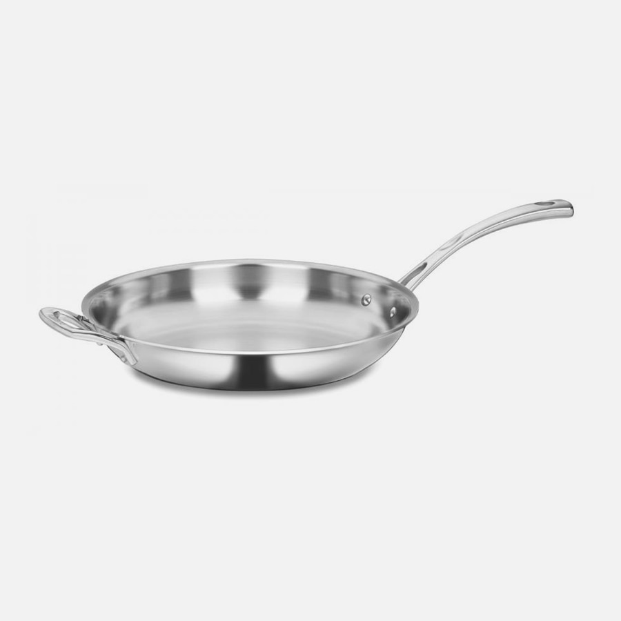 French Classic Tri-Ply Stainless Cookware 12" Frying Pan with Helper Handle