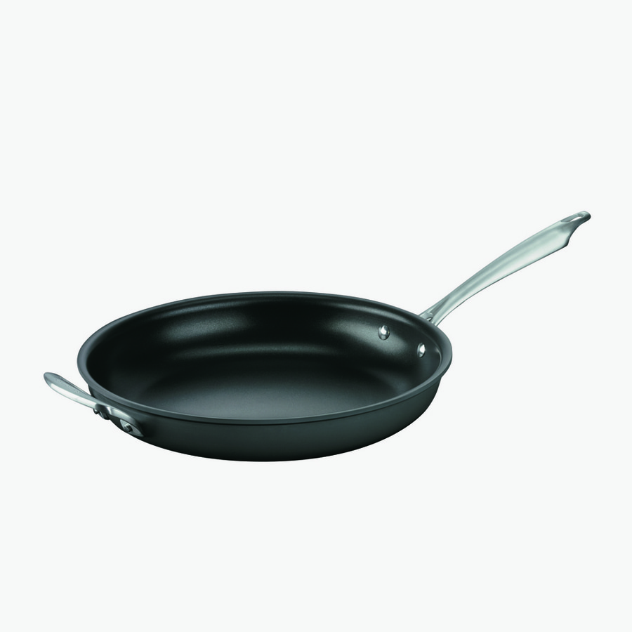 Dishwasher Safe Anodized Cookware 12" Open Skillet with Helper Handle