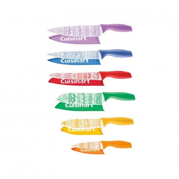 12 Piece Printed Color Knife Set with Blade Guards - 3rd Generation