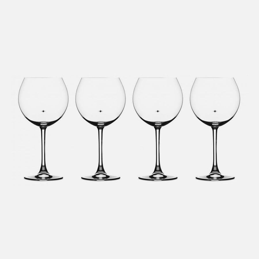 Discontinued Burgundy Glasses (Set of 4) - The Star’s the Limit®