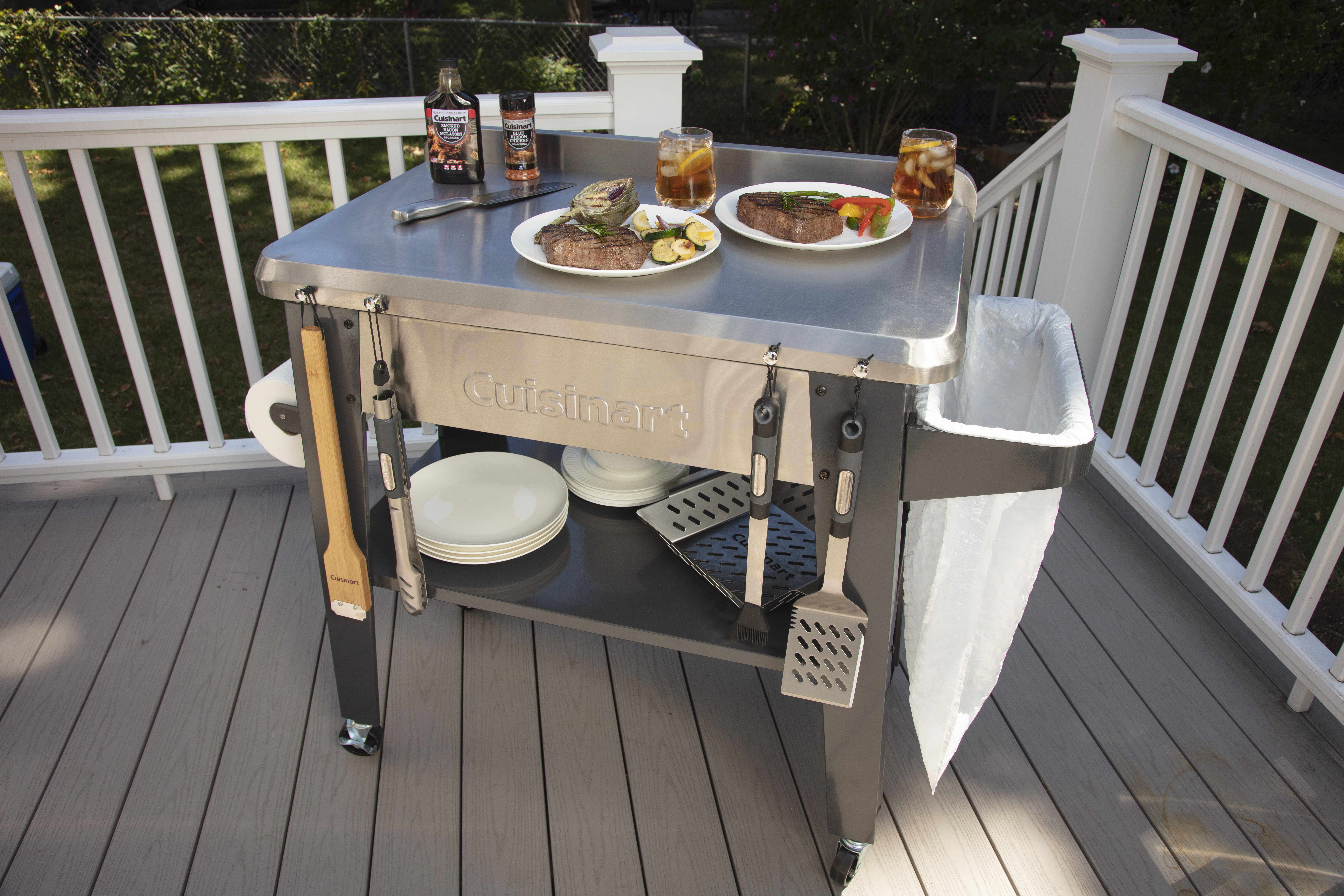 Outdoor Prep Table Cuisinart Com, Outdoor Grill Prep Table With Storage