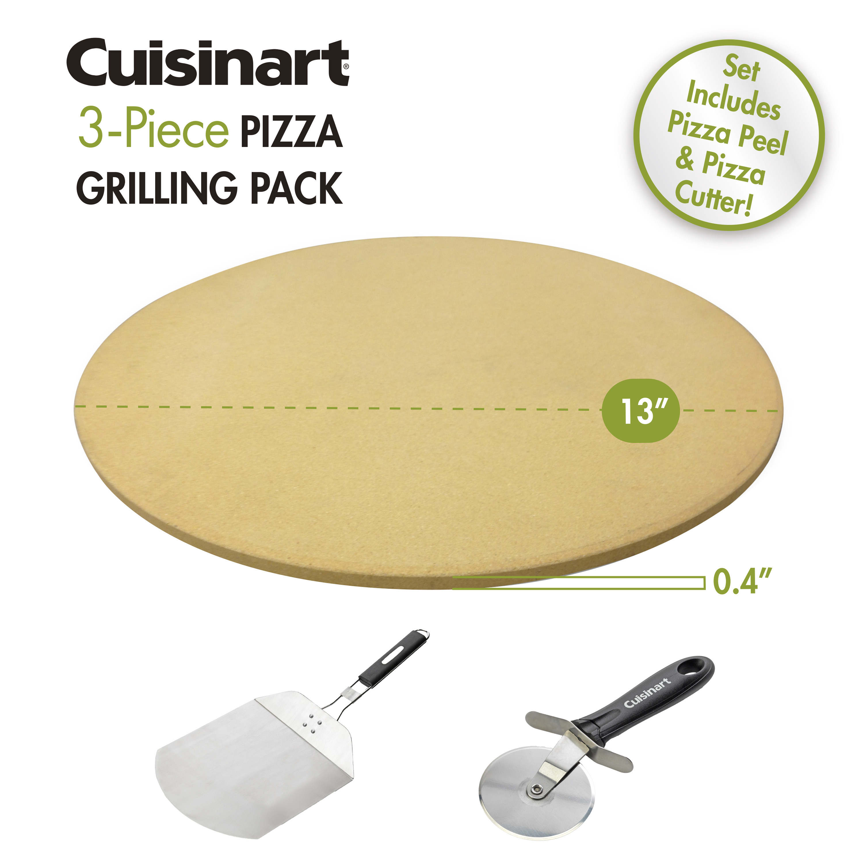 Cuisinart CPS-445 Pizza Grilling Set BBQ Tools Accessories Outdoor Cooking Yard 