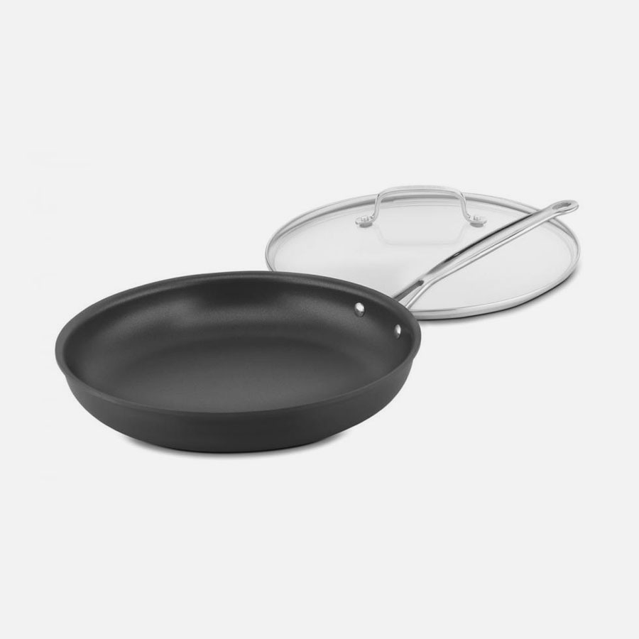 Chef's Classic™ Nonstick Hard Anodized 12" Nonstick Skillet with Glass Cover